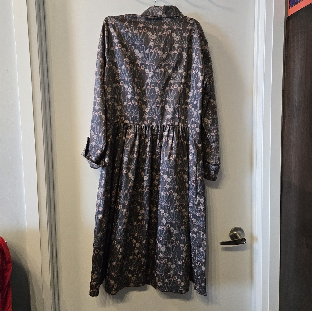 Brooks Brothers Resort 2017 Cherry Blossom 100% Cotton Lightweight Midi Dress - Picture 7 of 8